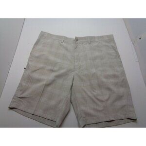 CIB Men's Flat Front Golf shorts Color: Gray Plaid  Size  40